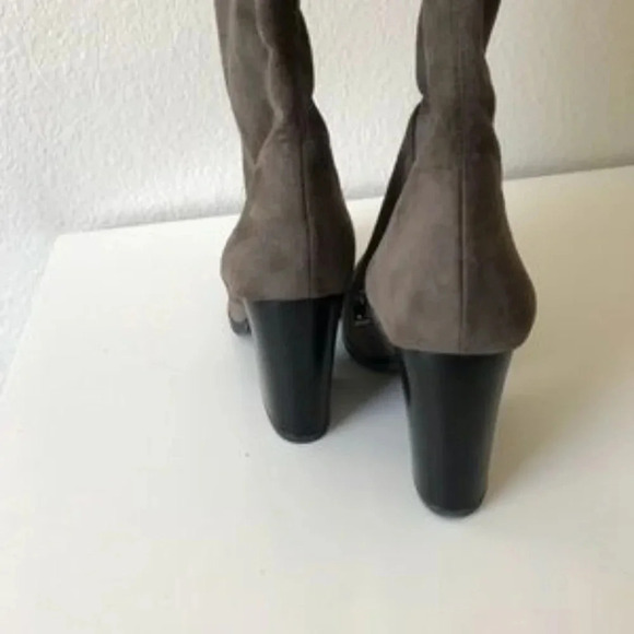 Marc Fisher Taupe Brown Suede Over the Knee Boots - Picture 4 of 8